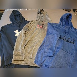 Three Under Armour hoodies, men's XXL